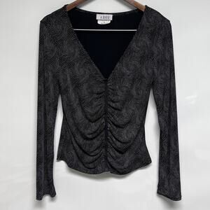 VTG Y2K A.Byer Womens Textured Top Sz XL Rave Goth Fairy Grunge Festival Gothic